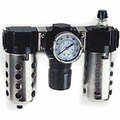 Arrow Pneumatics Arrow 3/8" Modular FRL W/O End Ports D33353W, Gauge, Metal Bowl W/Sight, Manual & Arrow Fog LUBR D33353W